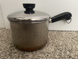 REVERE WARE 1 1/2 Qt. Saucepan & Lid Stainless/Copper Clad USA